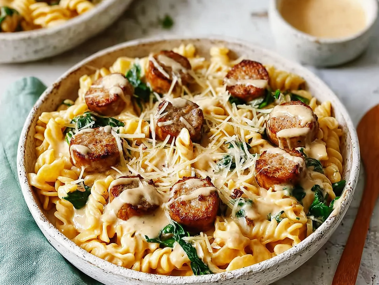 Creamy Chicken Sausage Orzo : A One-Pan Meal
