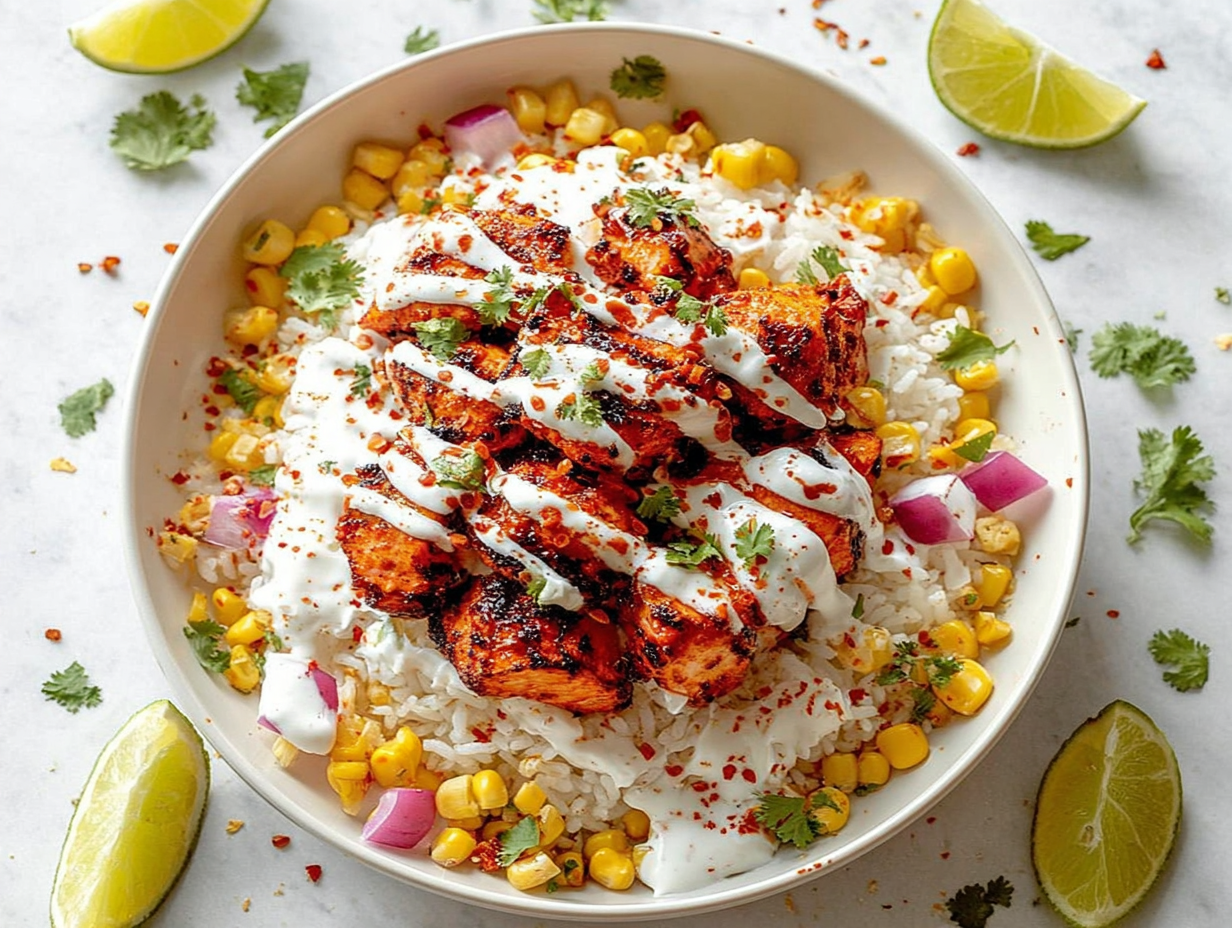 Street Corn Chicken Rice Bowl